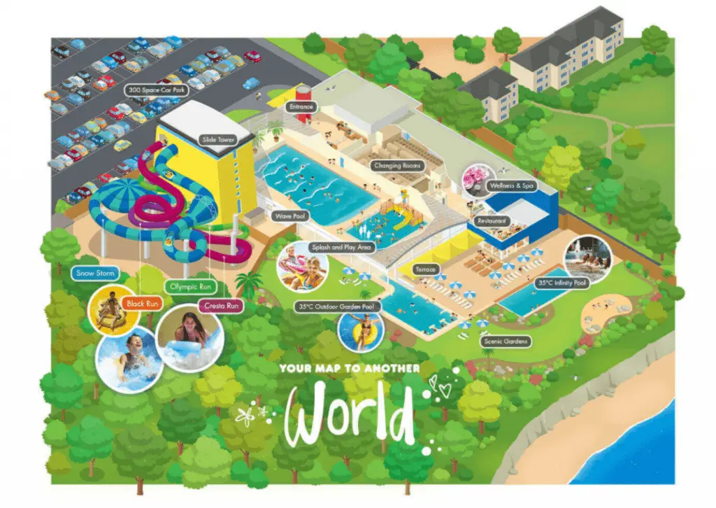 Scarborough Alpamare Waterpark Wellness & Thermal Spa Attractions site Plan