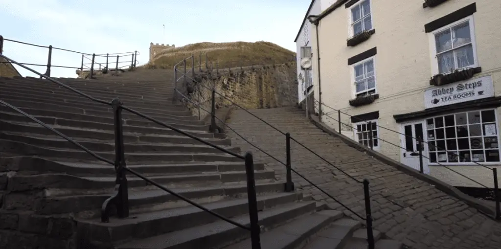 Things to do in Whitby -Whitby's 199 Steps and Donkey Road to the Church and Abbey