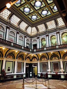 Halifax Town Hall in Yorkshire - magnificent Interior. request a tour when you visit Halifax