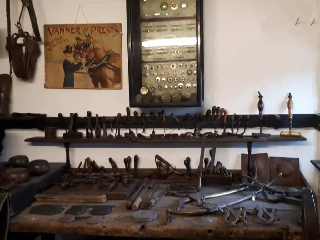 Saddler's tools at Shibden Hall Museum