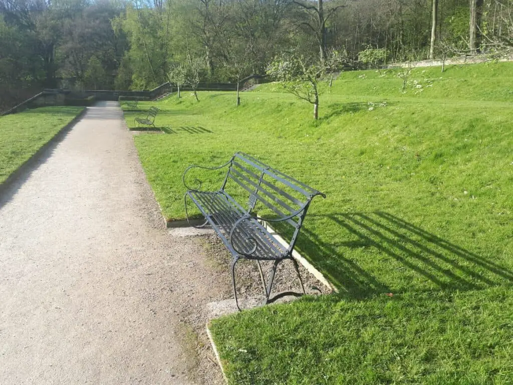 Shibden park West Terrace - Orchard and Bench Seating