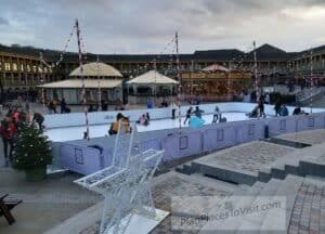 Piece Hall Ice Skating Rink, Spiegeltent and fairground horse carousel 