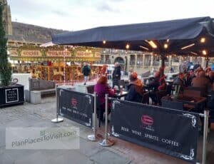 Piece Hall Wine Barrel Bar with Heated outdoor Seating